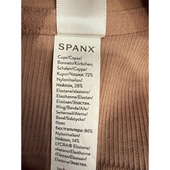 SPANX Bra size 38B Bra-Llelujah! Spanx Smooth Front-Closure Bra 38B Cafe NWOT - Picture 5 of 6